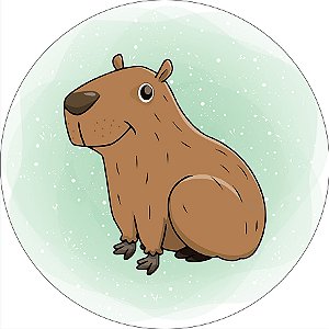 Painel De Festa Redondo 1,50x1,50 - Capivara Cute 043