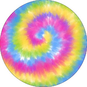 Painel De Festa Redondo 1,50x1,50 - Tie Dye Redemoinho de Cores 010