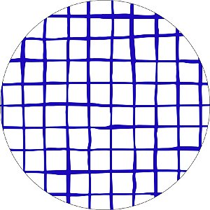 Painel De Festa Redondo 1,50x1,50 - Estampa Grid Quadriculado Azul Royal 035