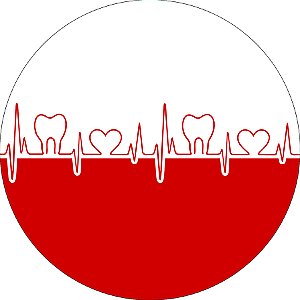 Painel De Festa Redondo 1,50x1,50 - Profissão Odontologia Batimentos de Dentes 002