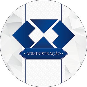 Painel De Festa Redondo 1,50x1,50 - Profissão Administração Geométrico Azul 007