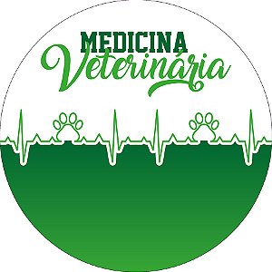 Painel De Festa Redondo 1,50x1,50 - Profissão Medicina Veterinária Verde 027