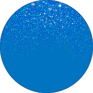 Painel De Festa Redondo 1,50x1,50 - Efeito Glitter Azul 005