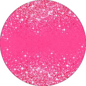 Painel De Festa Redondo 1,50x1,50 - Efeito Glitter Pink 174