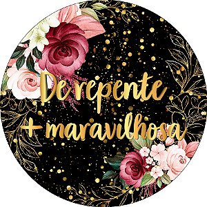 Painel De Festa Redondo 1,50x1,50 - De repente Mais Maravilhosa 143