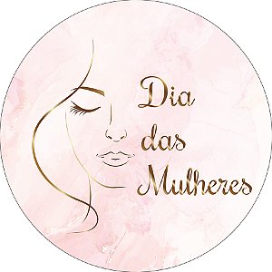 Painel De Festa Redondo 1,50x1,50 - Dia das Mulheres Delicado 017