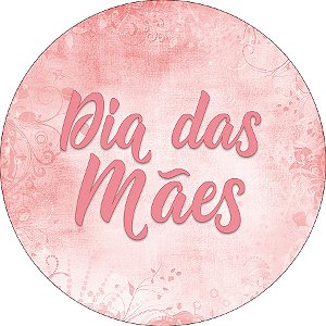 Painel De Festa Redondo 1,50x1,50 - Dia das Mães Rose 057