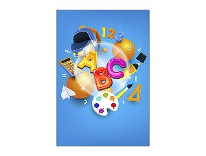 Painel De Festa Vertical 1,50 x 2,20 - Formatura ABC Material Escolar 023