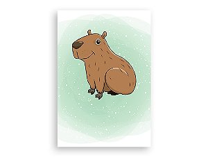 Painel De Festa Vertical 1,50 x 2,20 - Safari Capivara Cute 046