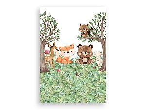 Painel De Festa Vertical 1,50 x 2,20 - Safari Animais Cute 049