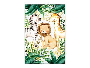 Painel De Festa Vertical 1,50 x 2,20 - Safari Animais e Vegetação 088