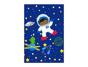 Painel De Festa Vertical 1,50 x 2,20 - Menino Astronauta Cute 013
