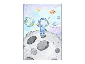 Painel De Festa Vertical 1,50 x 2,20 - Astronauta Candy na Lua 018