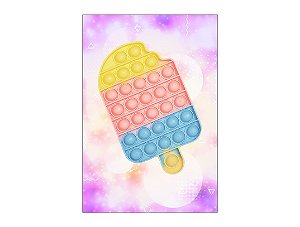 Painel De Festa Vertical 1,50 x 2,20 - Brinquedo Bolha Push Pop It Sorvete 001