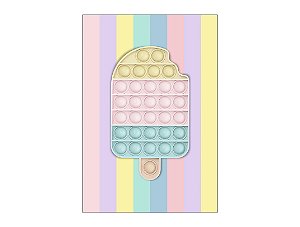Painel De Festa Vertical 1,50 x 2,20 - Brinquedo Bolha Push Pop It Sorvete Candy 003