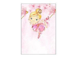 Painel De Festa Vertical 1,50 x 2,20 - Bailarina Dançando Rosa 022