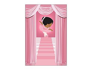 Painel De Festa Vertical 1,50 x 2,20 - Bailarina Cute Alongando 033