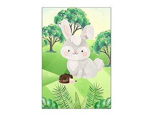 Painel De Festa Vertical 1,50 x 2,20 - Bosque Coelhinho Cute 003