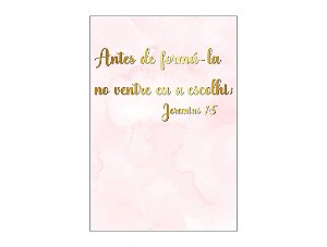 Painel De Festa Vertical 1,50 x 2,20 - Chá de Bebê Deus Te Escolheu Rosa 086