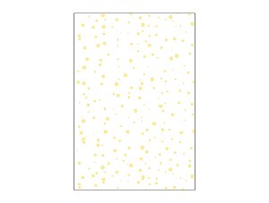 Painel De Festa Vertical 1,50 x 2,20 - Branco com Poás Amarelo 024