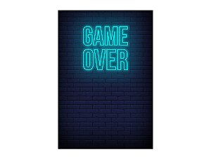 Painel De Festa Vertical 1,50 x 2,20 - Game Over 003