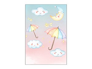 Painel De Festa Vertical 1,50 x 2,20 - Chuva de Amor Cute 031