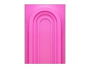 Painel De Festa Vertical 1,50 x 2,20 - Parede Arco Portal com Curvas Pink 008