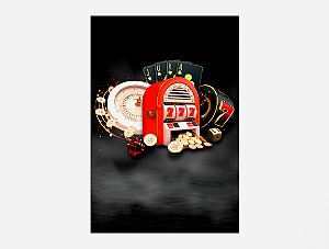 Painel De Festa Vertical 1,50 x 2,20 - Cassino Jogos 001