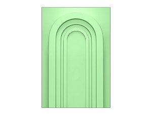 Painel De Festa Vertical 1,50 x 2,20 - Parede Arco Portal com Curvas Verde Suave 014