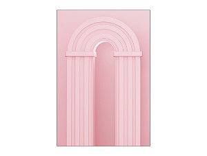 Painel De Festa Vertical 1,50 x 2,20 - Parede Arco Portal Curvas Ripadas Rosa Claro 021