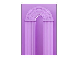 Painel De Festa Vertical 1,50 x 2,20 - Parede Arco Portal Curvas Ripadas Roxo 022
