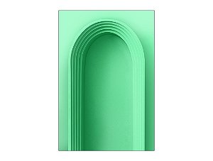 Painel De Festa Vertical 1,50 x 2,20 - Parede Arco Portal Curvas Finas Verde 035