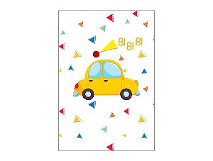 Painel De Festa Vertical 1,50 x 2,20 - Carrinho Amarelo Clean 002