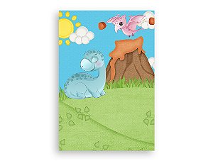 Painel De Festa Vertical 1,50 x 2,20 - Dinossauro Baby Cute 008