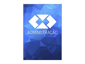 Painel De Festa Vertical 1,50 x 2,20 - Profissão Administração Efeito Geométrico Azul 010