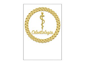 Painel De Festa Vertical 1,50 x 2,20 - Profissão Odontologia Dourado 015