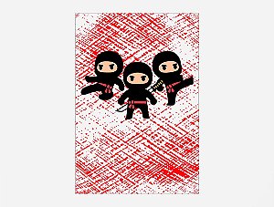 Painel De Festa Vertical 1,50 x 2,20 - Ninjas Cute 027