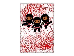 Painel De Festa Vertical 1,50 x 2,20 - Ninjas Cute 038