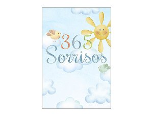 Painel De Festa Vertical 1,50 x 2,20 - 365 Sorrisos Céu Azul 062