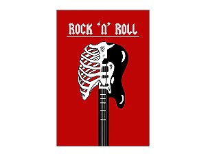 Painel De Festa Vertical 1,50 x 2,20 - Rock and Roll Guitarra 023