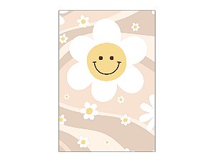 Painel De Festa Vertical 1,50 x 2,20 - Flor Sorridente Bege 079