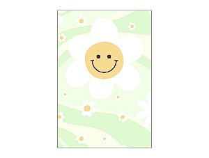 Painel De Festa Vertical 1,50 x 2,20 - Flor Sorridente Verde Suave 085