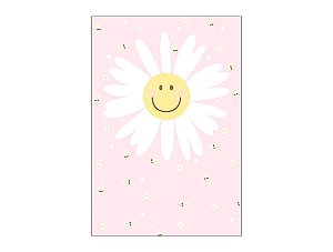 Painel De Festa Vertical 1,50 x 2,20 - Flor Sorridente Rosa Claro 105