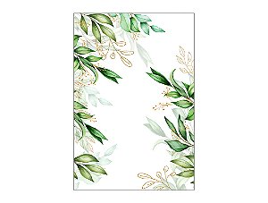 Painel De Festa Vertical 1,50 x 2,20 - Belas Folhagens Verdes com Dourado 127