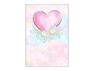 Painel De Festa Vertical 1,50 x 2,20 - Unicórnio Azul e Rosa Aquarela 018