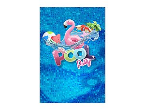 Painel De Festa Vertical 1,50 x 2,20 - Pool Party Flamingo 008