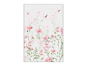 Painel De Festa Vertical 1,50 x 2,20 - Jardim com Flores Aquarela 027