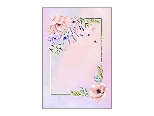 Painel De Festa Vertical 1,50 x 2,20 - Jardim Lilás com Rosa 054