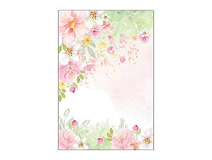 Painel De Festa Vertical 1,50 x 2,20 - Jardim Florido Aquarela 060