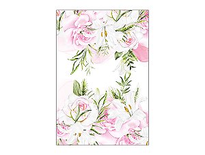 Painel De Festa Vertical 1,50 x 2,20 - Flores Rosa Aquarela 155